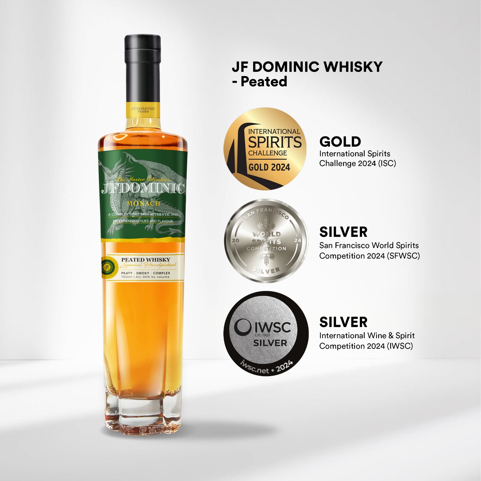 JF Dominic Whisky - Peated